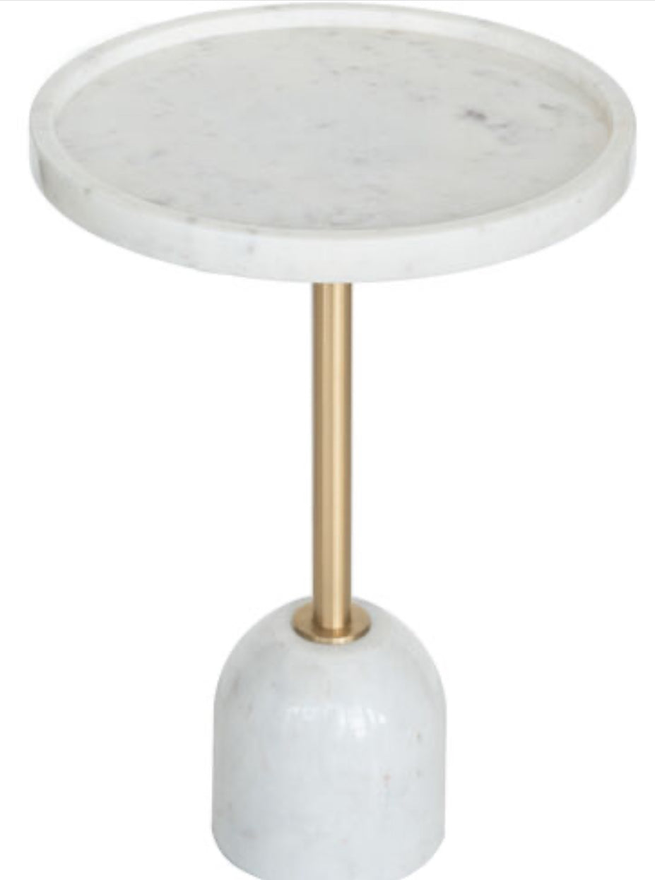 White/Gold Side Table
