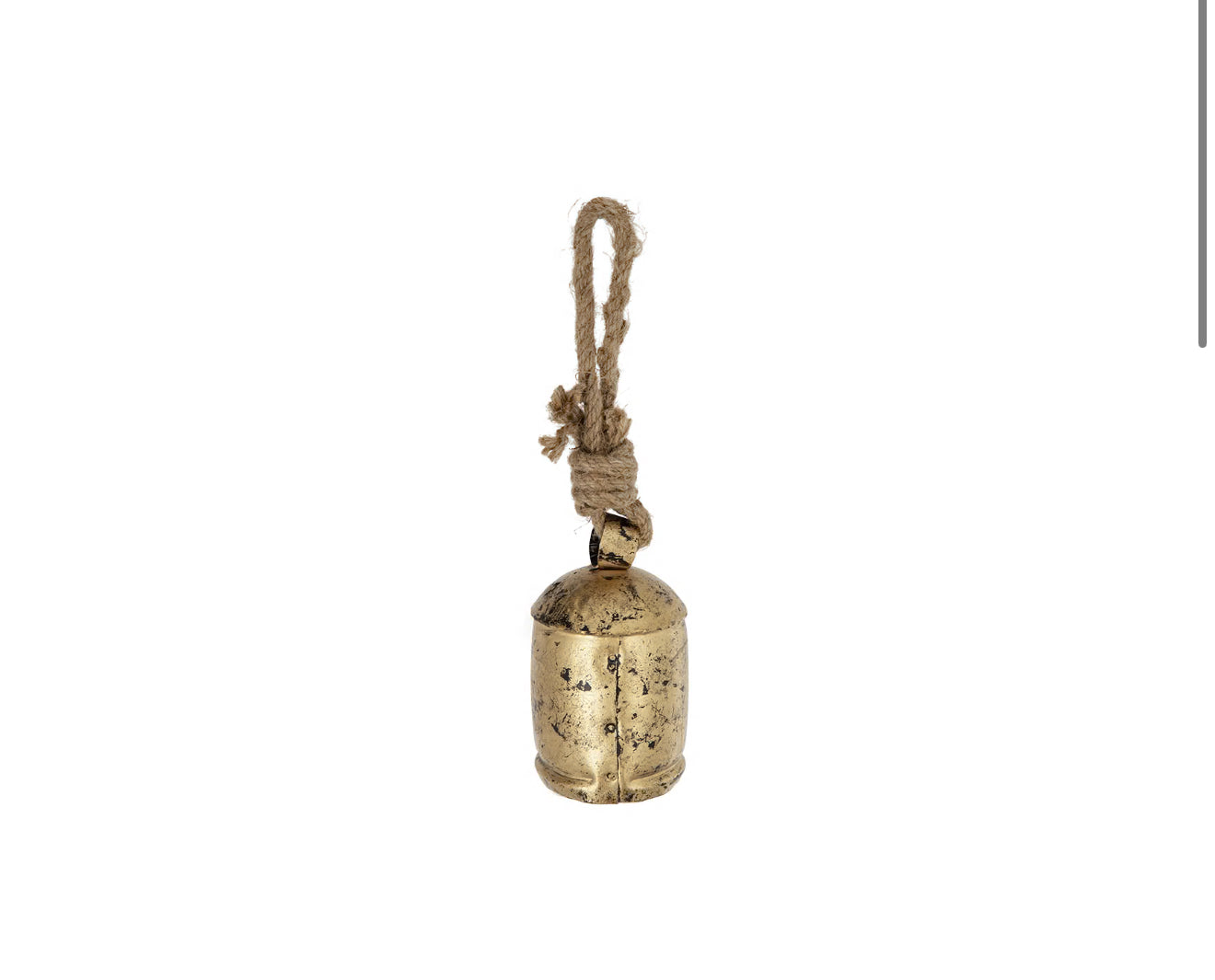 Hanging Iron Bell,Gold D3x5.5"