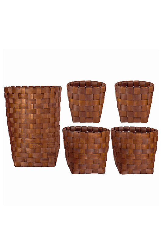 (Medium) Nesting Round Chipwood Baskets