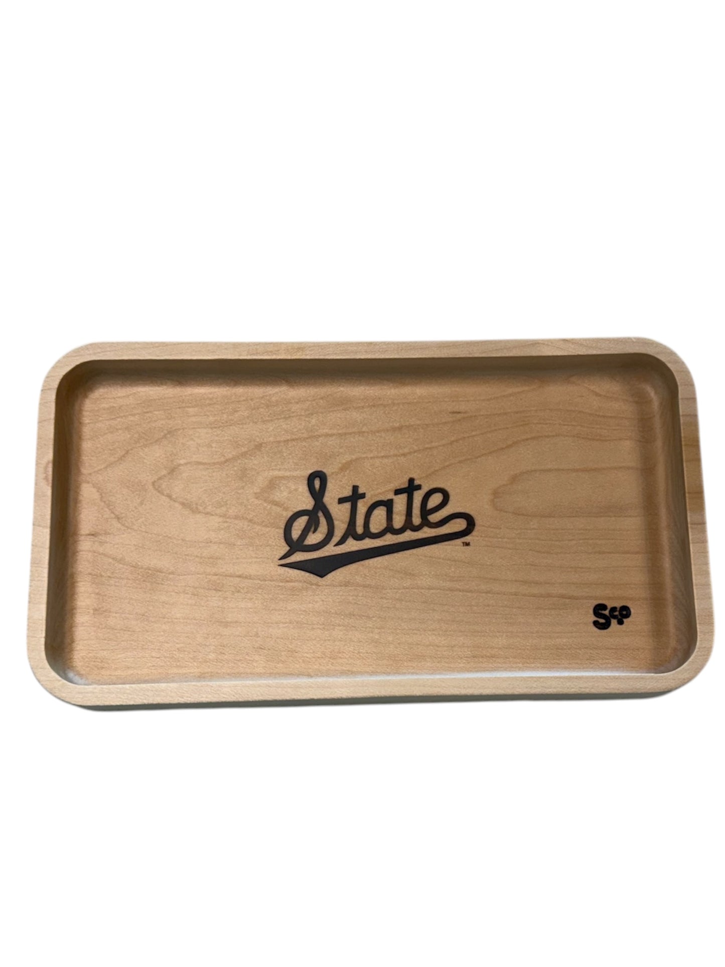 MAPLE MISSISSIPPI STATE WOODEN VALET - STATE SCRIPT