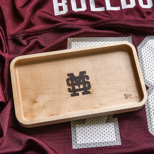 MAPLE MISSISSIPPI STATE WOODEN VALET - BASEBALL