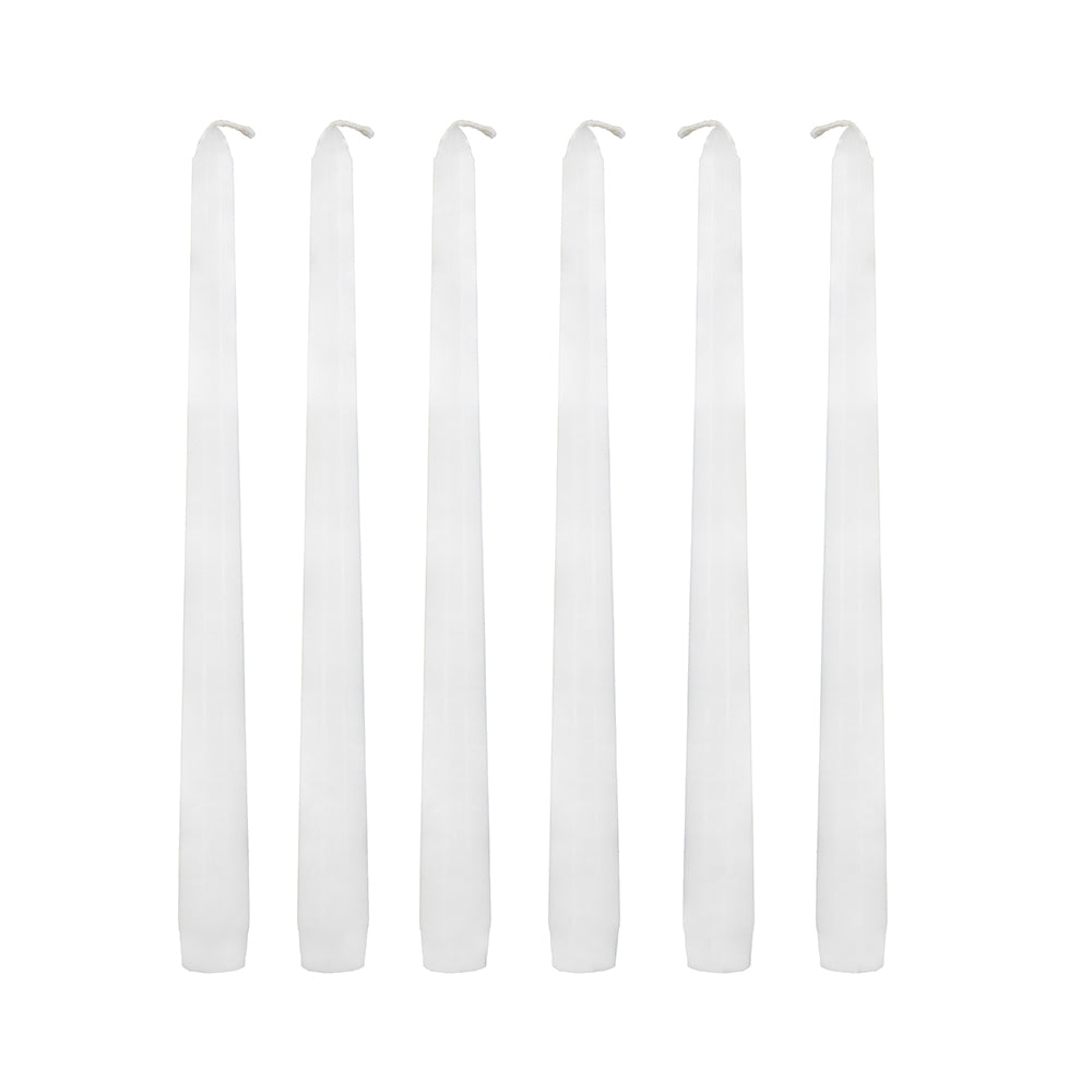 Unscented Soy Wax Taper Candle, White
