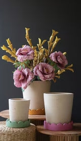 Scalloped Clay Planter (Small)
