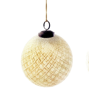 4" Round Glass Ball Ornament (SET OF 3)