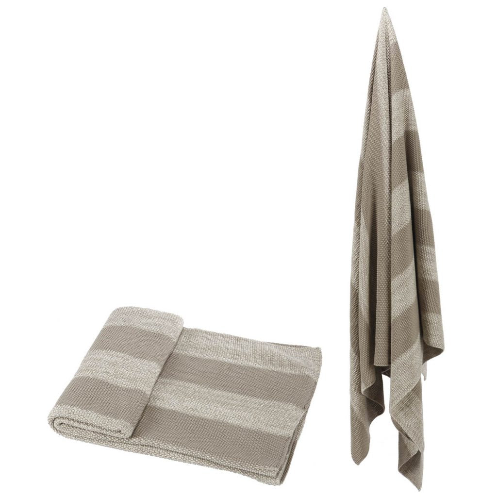 Taupe 100% Cotton Throw