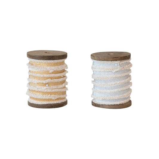 Cotton Ribbon on Wooden Spool | 10 Yards