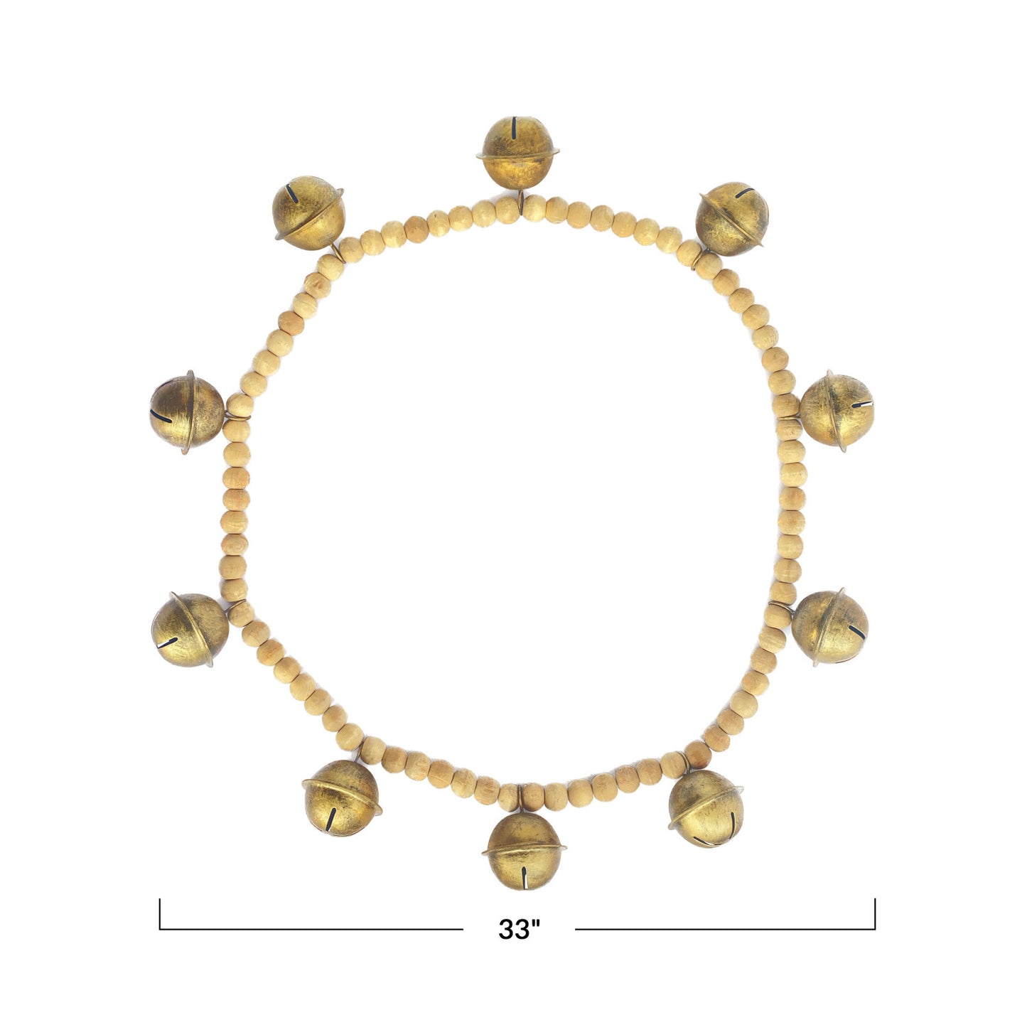 3" Round x 33"H Wood Bead &