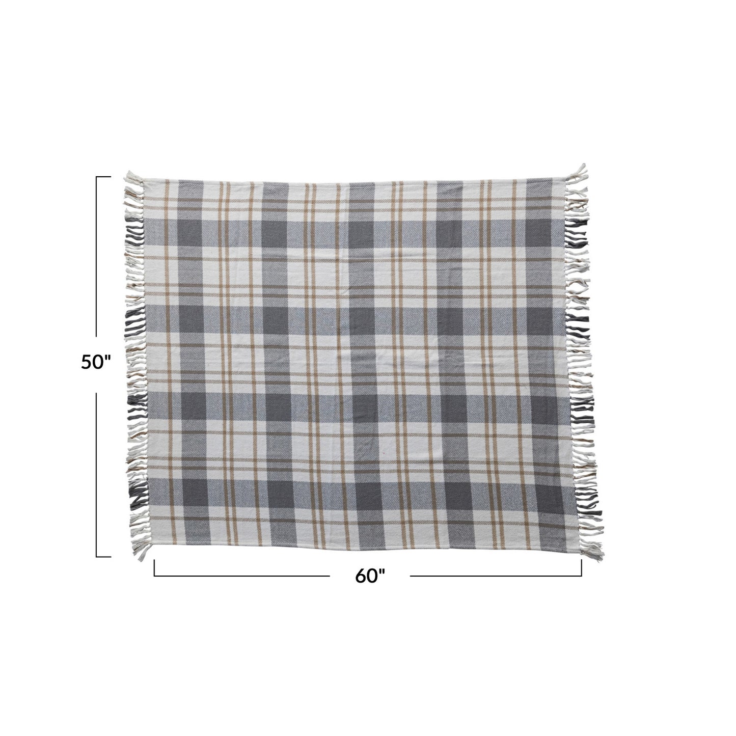 60"Lx50"W Brushed Cotton