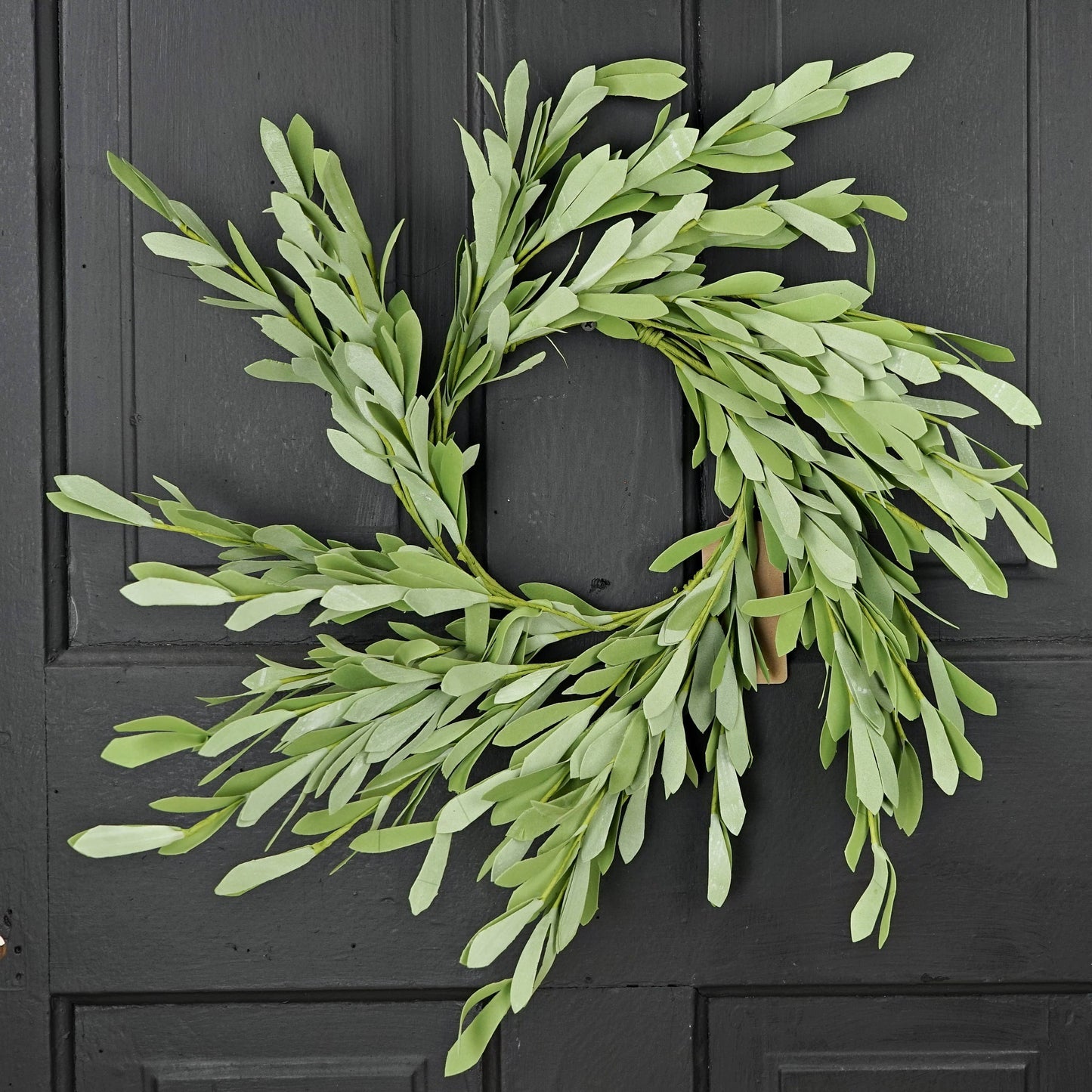 27062 - 16in(6.5) Foamy Willow Leaves Wreath-6/48pcs