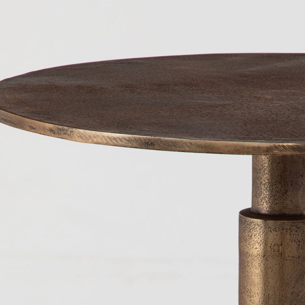 Aluminum Table Finished in Antique Gold