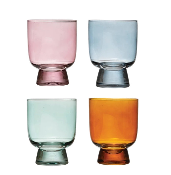 Multicolored Drinking Glass Set of 4