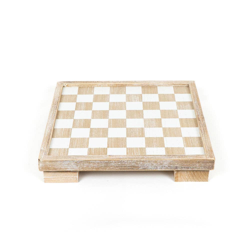 Wooden Checkerboard with Storage