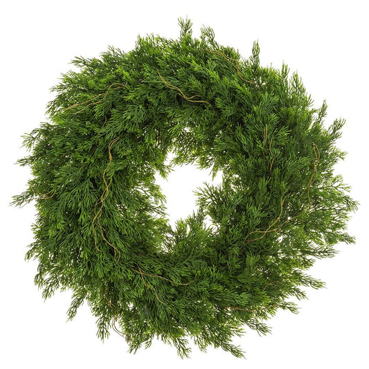 22" Cedar Wreath  Green