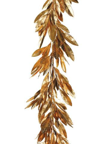 6' Bay Leaf Garland  Gold