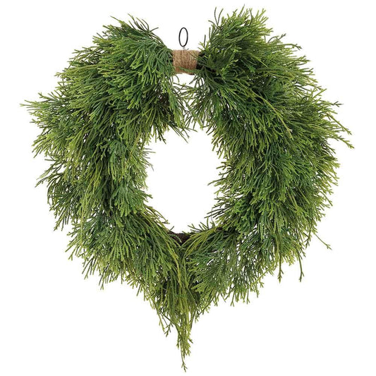 24"CLUB MOSS FERN/CEDAR WREATH