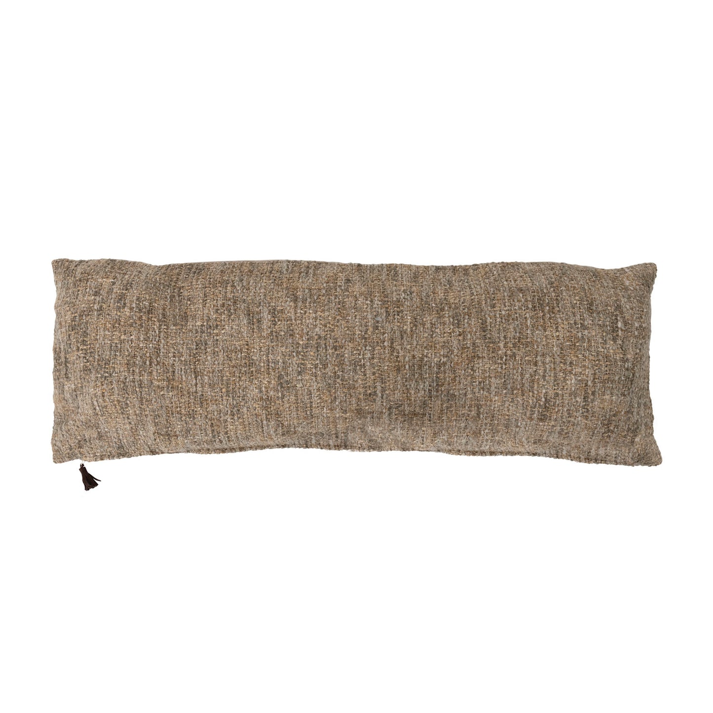 36" x 13" Melange Cotton Blend Boucle Lumbar Pillow