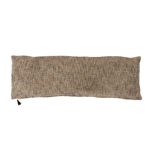 36" x 13" Melange Cotton Blend Boucle Lumbar Pillow