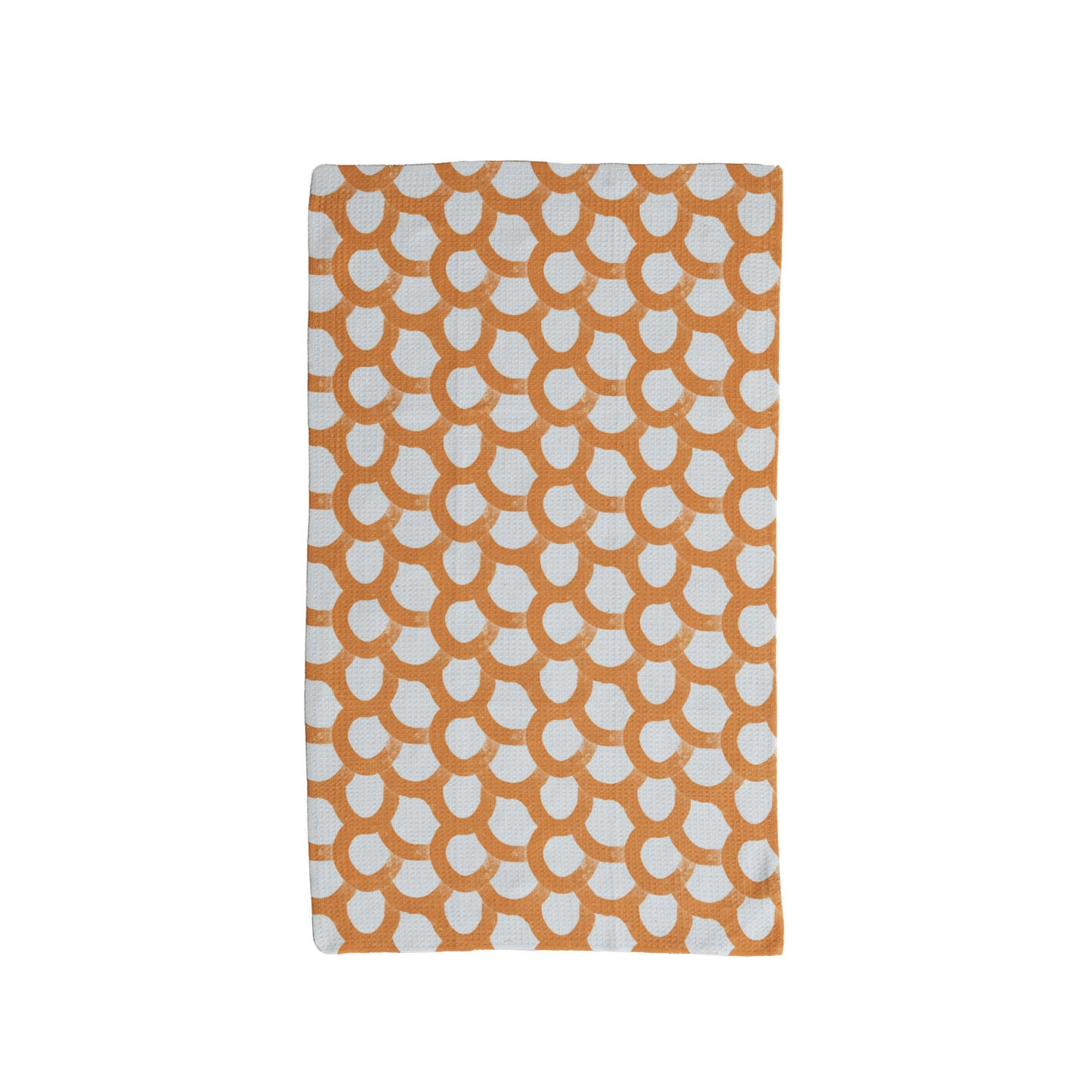 Printed Recycled Microfibre Tea Towel w/ Organic Circles Pattern