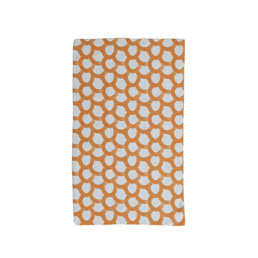 Printed Recycled Microfibre Tea Towel w/ Organic Circles Pattern