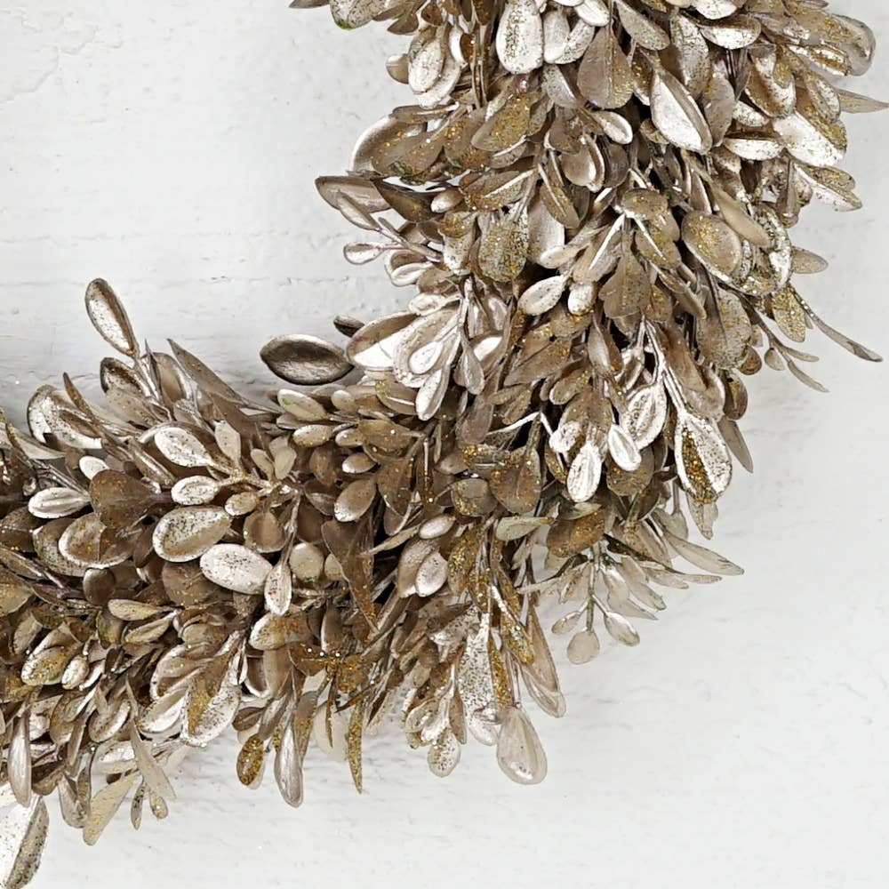 31791-12in(6.5) Wreath-Champaign Boxwood