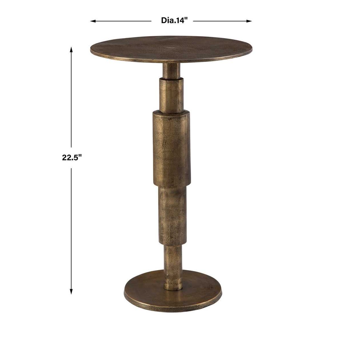 Aluminum Table Finished in Antique Gold