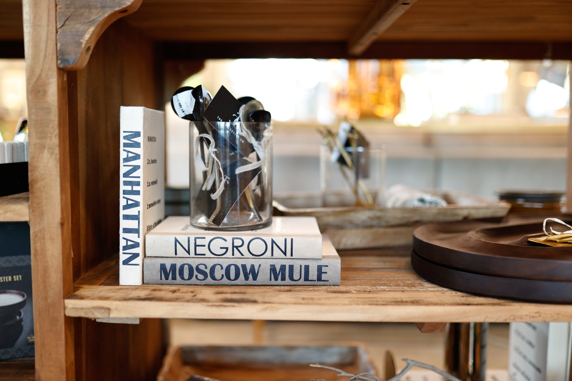 Drink with Recipe on Cover on Cream, Gray, and Taupe / Off-White Covers / 7.5-9.5 (15 Styles)