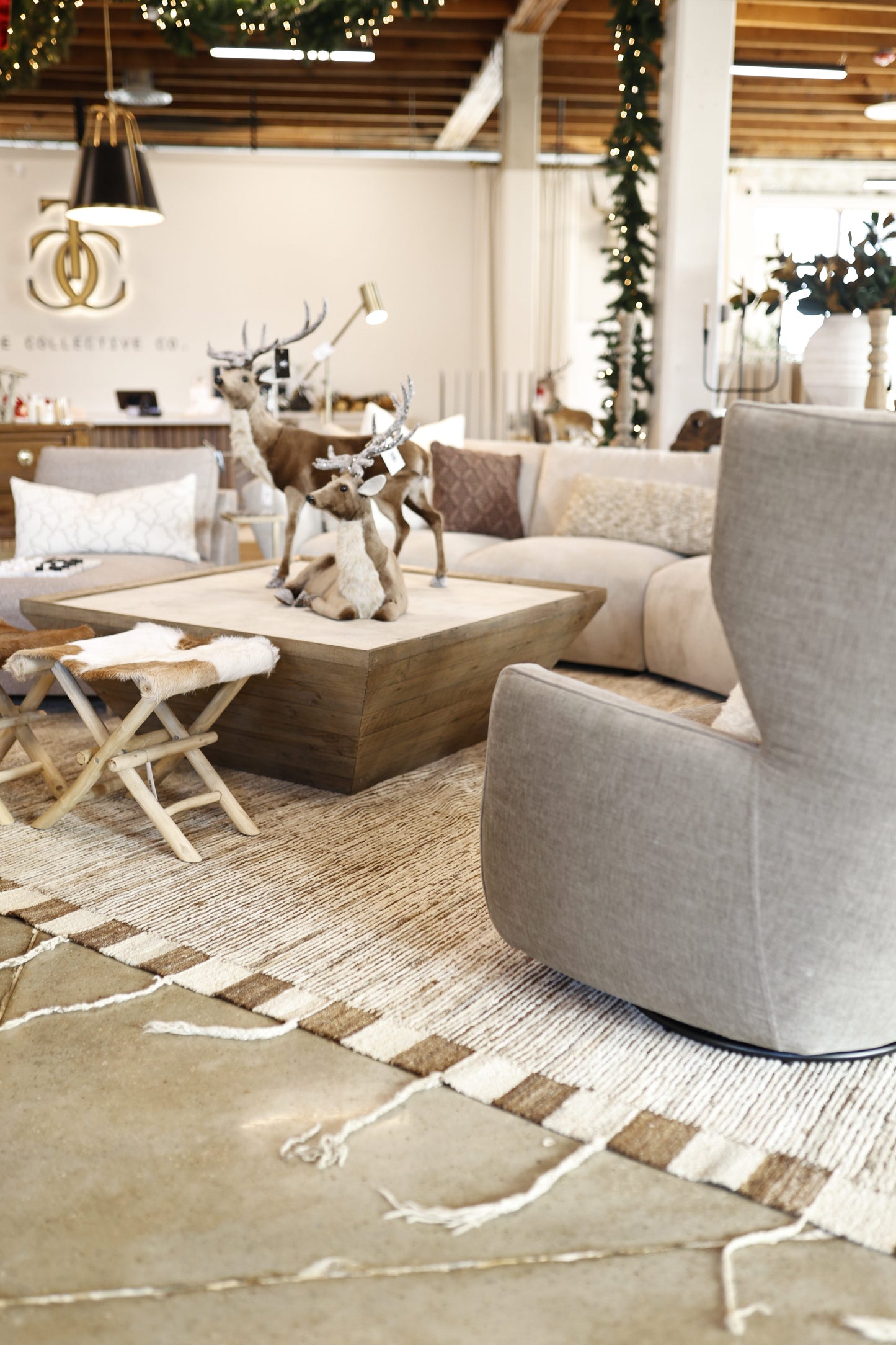 Modern Stripe Moroccan Turkish Rug with Tassels