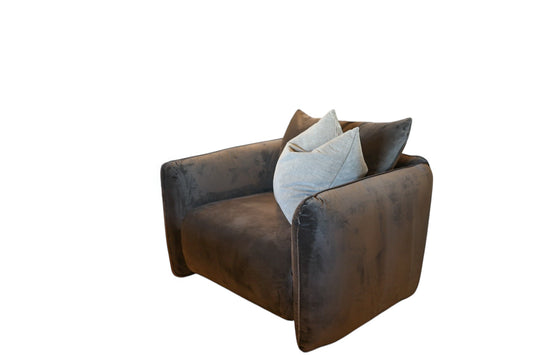 Cobble Velvetlux Dark Brown Chair