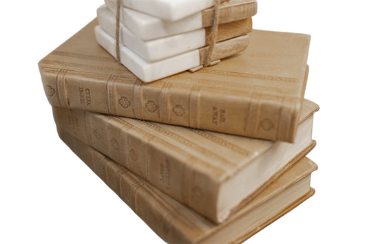 Tan Leather Decorative Book 8.75"x5.5"