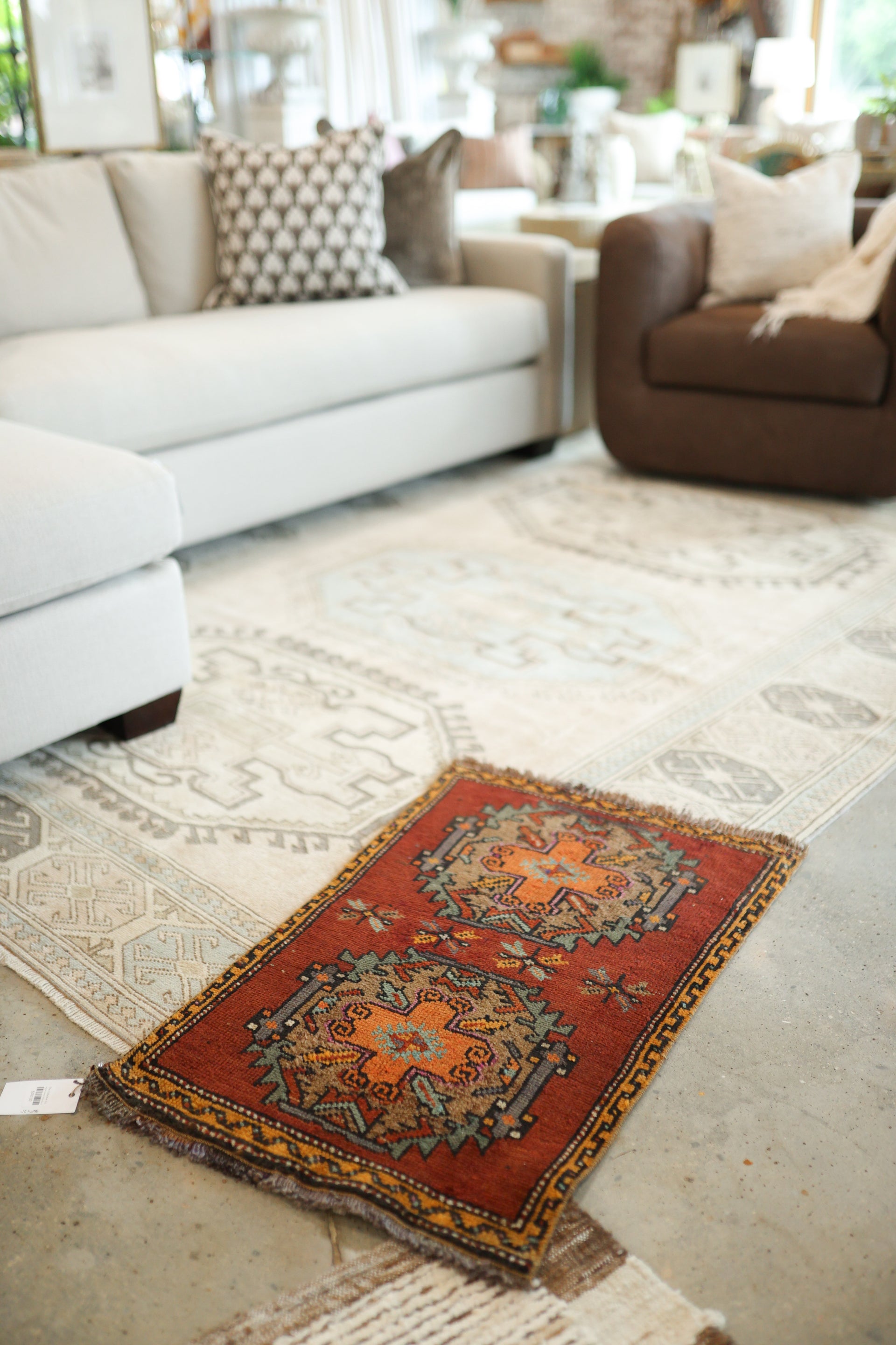 New Mini Vintage Turkish Rug 18