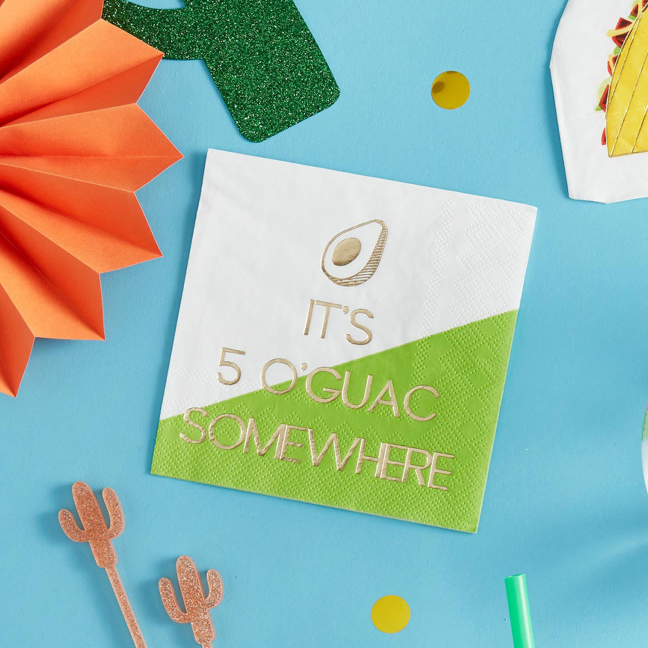 It's 5 O'Guac Somewhere Napkins (20 ct)