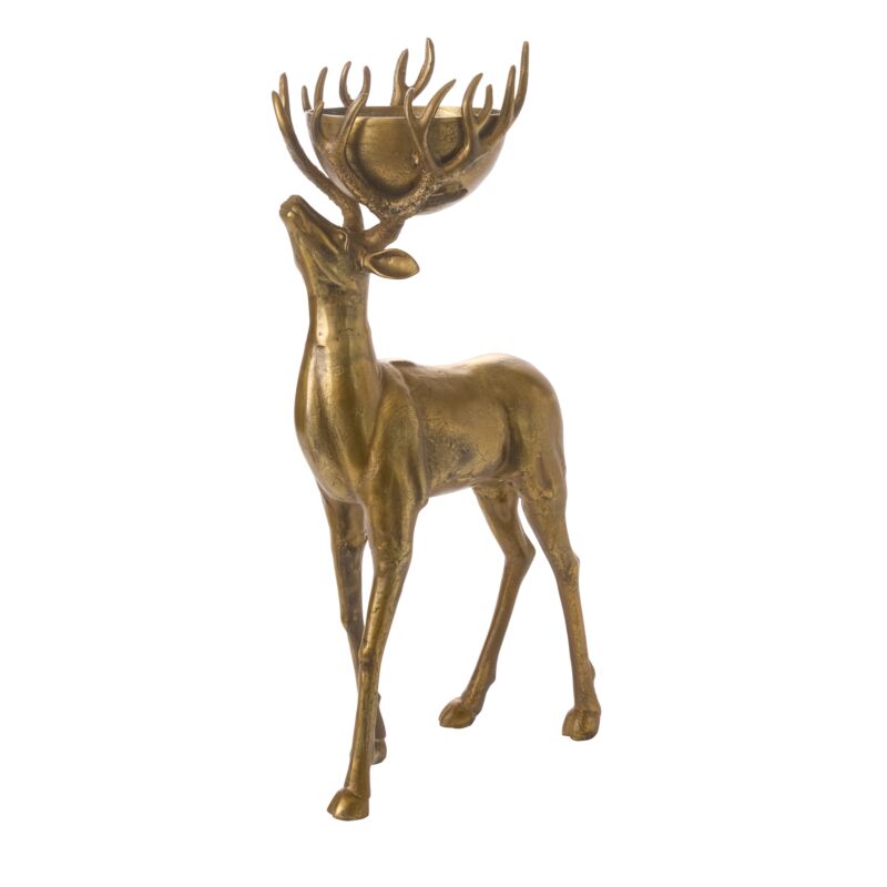 Standing Deer Bowl 17"x 11.5"x 37.5"