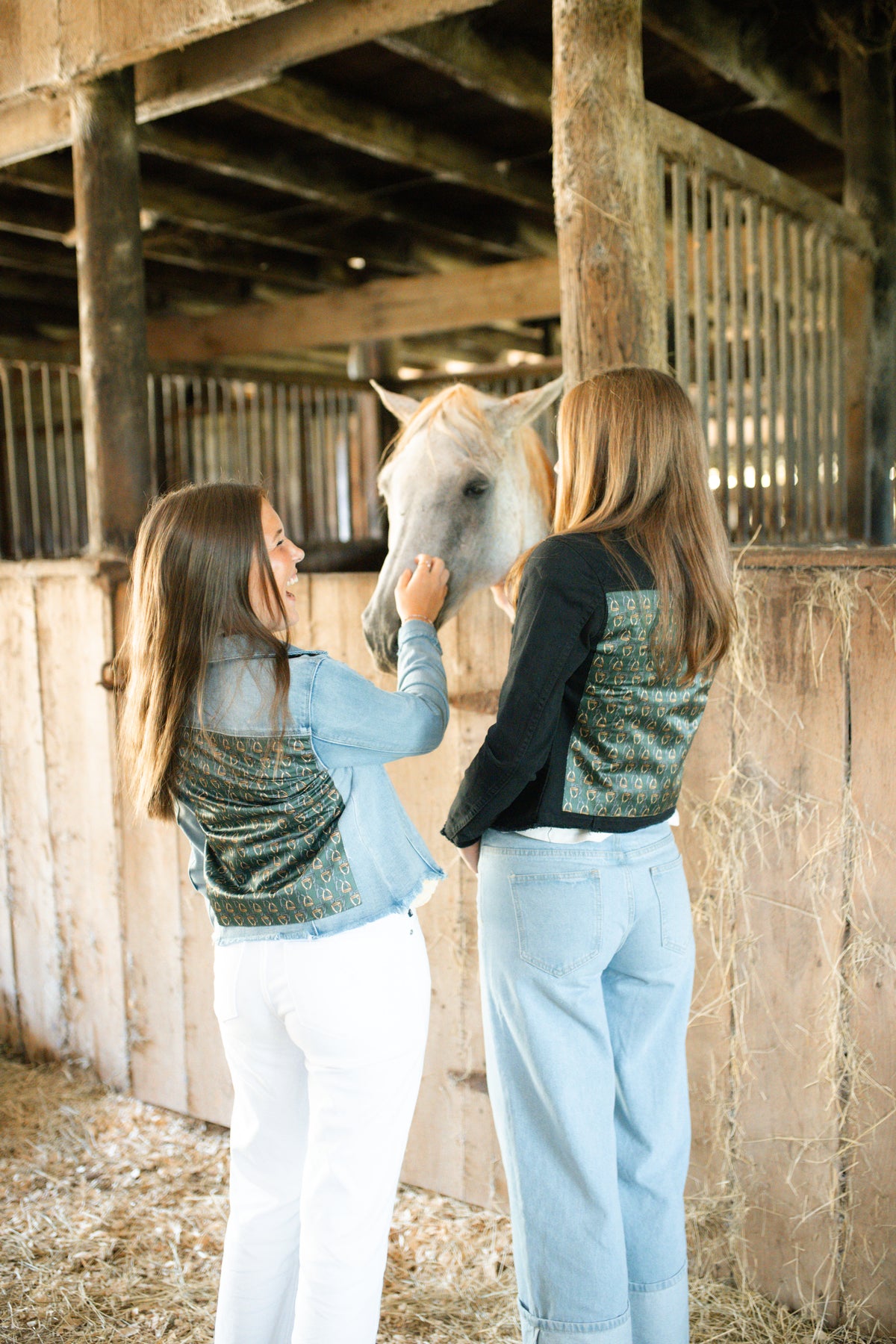Black Denim Stirrups Jacket