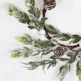 Snowy Faux Boxwood Wreath