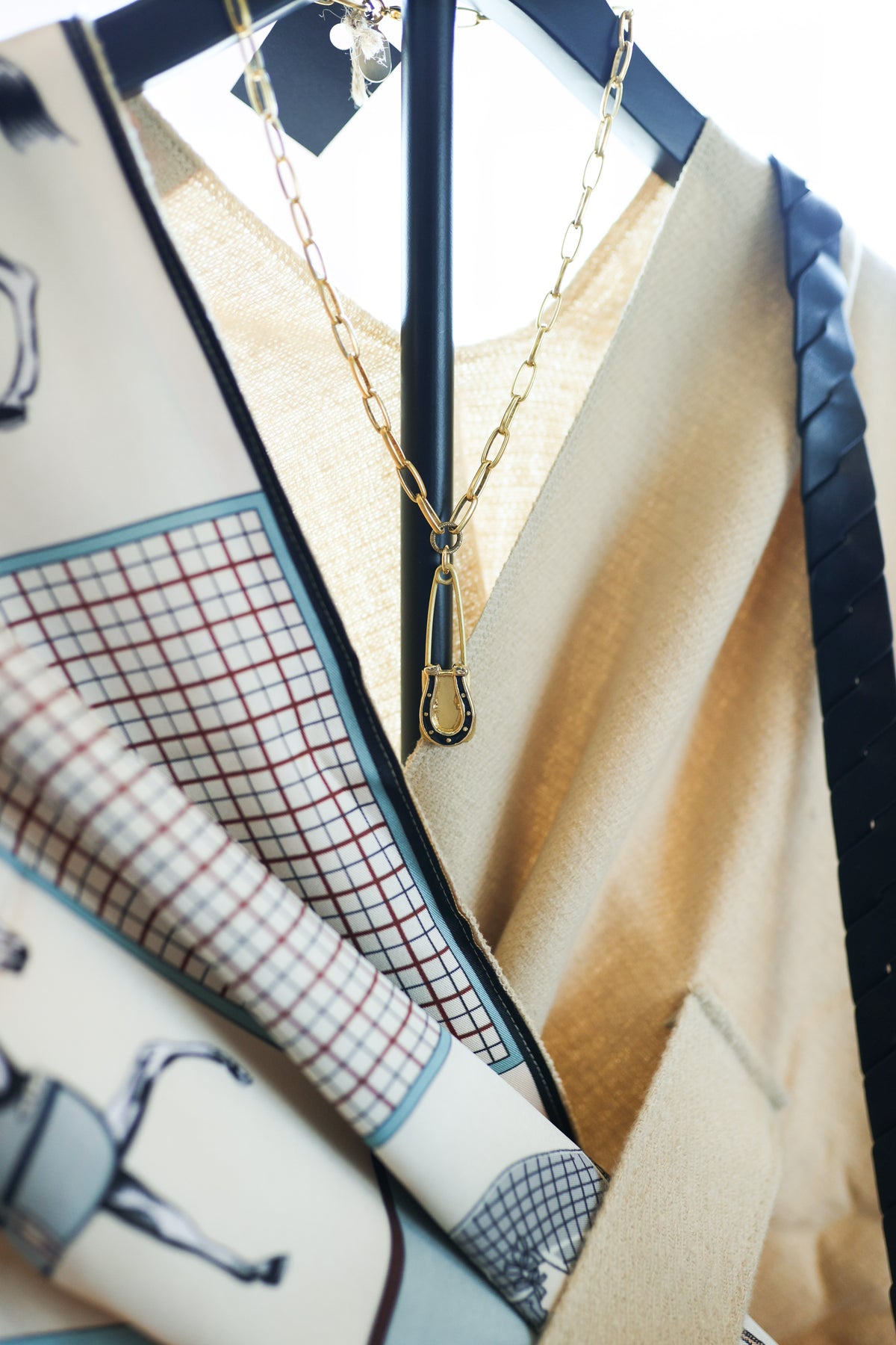 Horseshoe Drop Chain Necklace