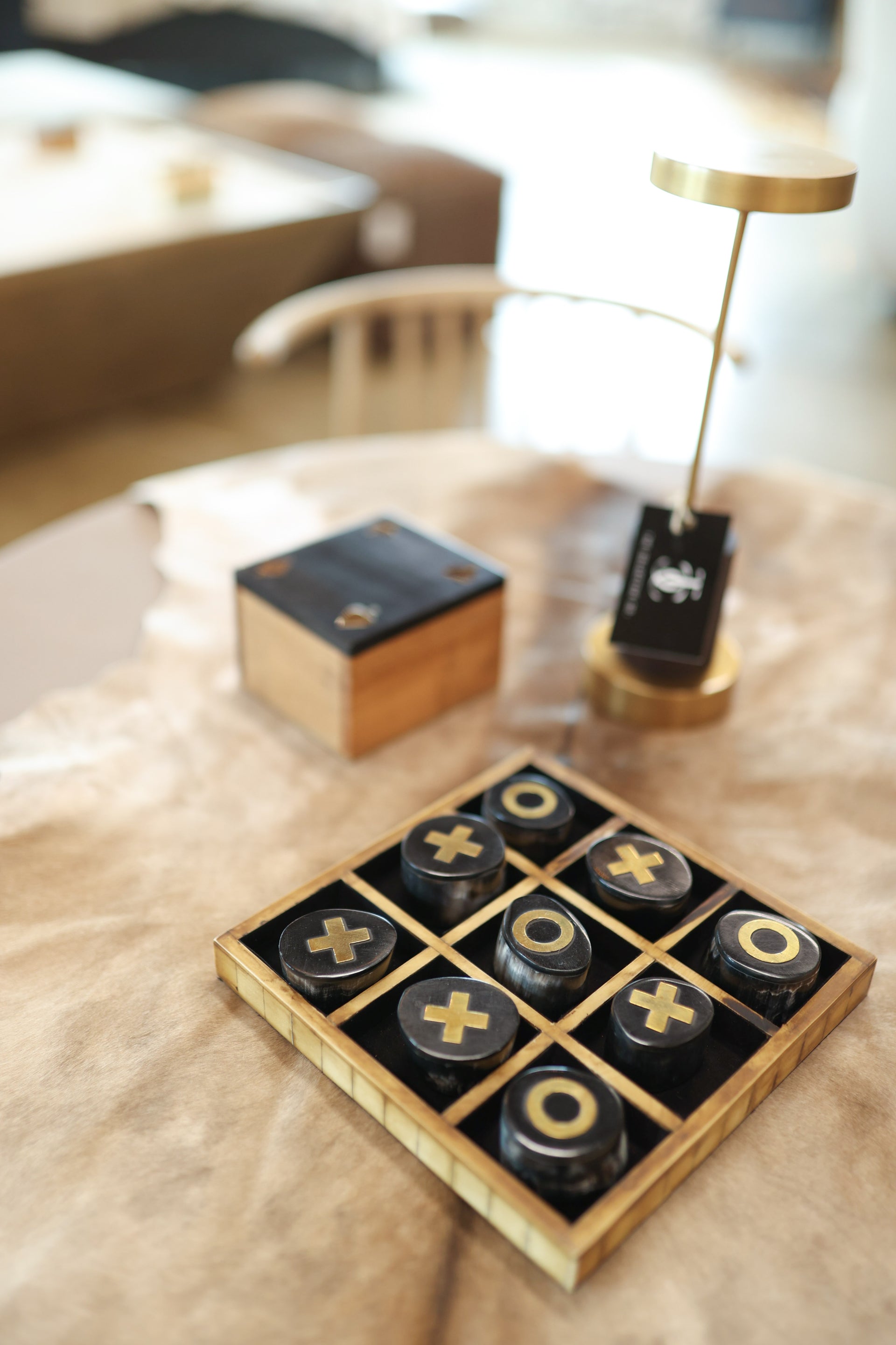Tic Tac Toe Game Brass Inserts