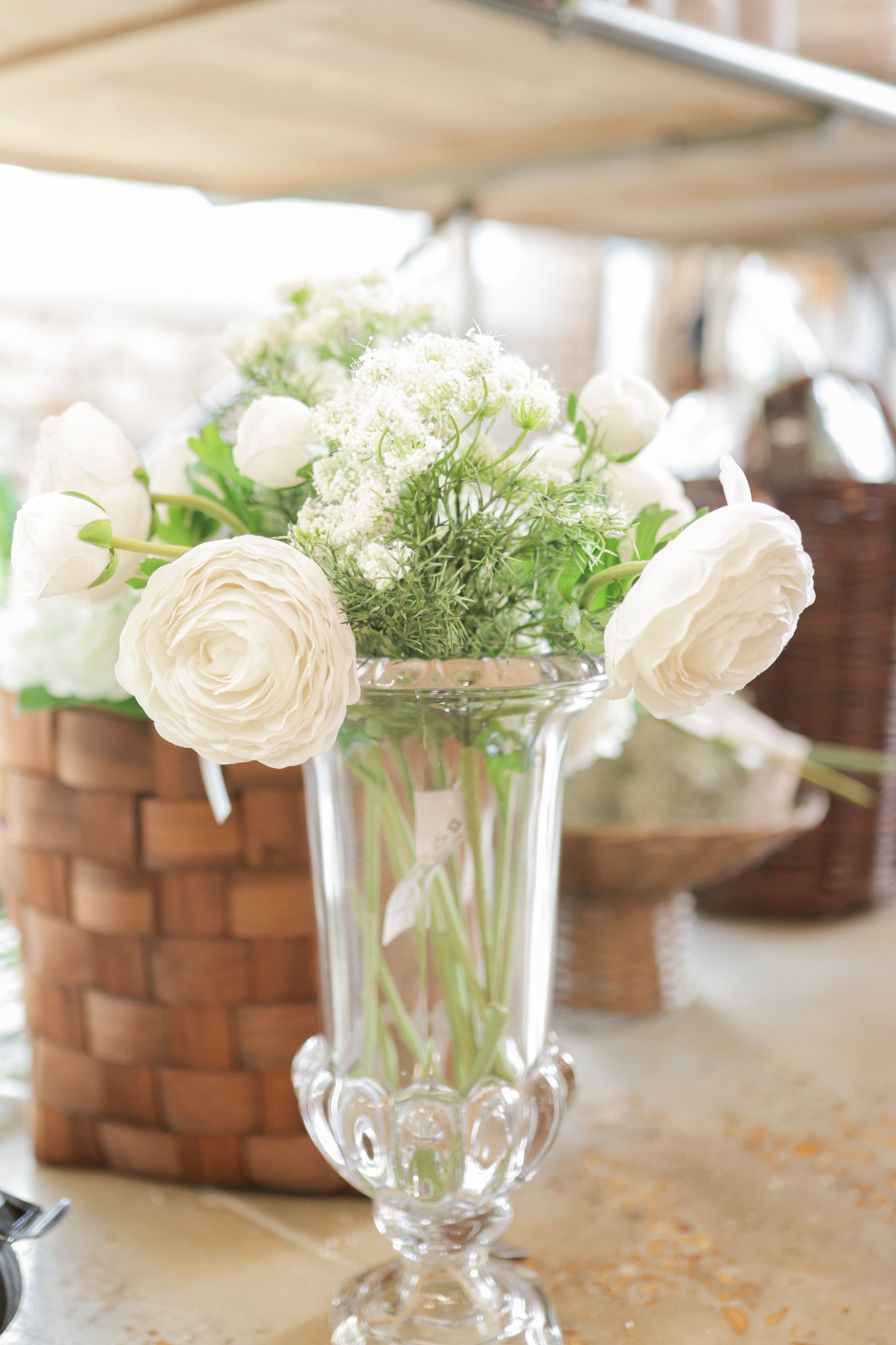 QUEEN ANNE'S LACE SPRAY, 16", WHITE