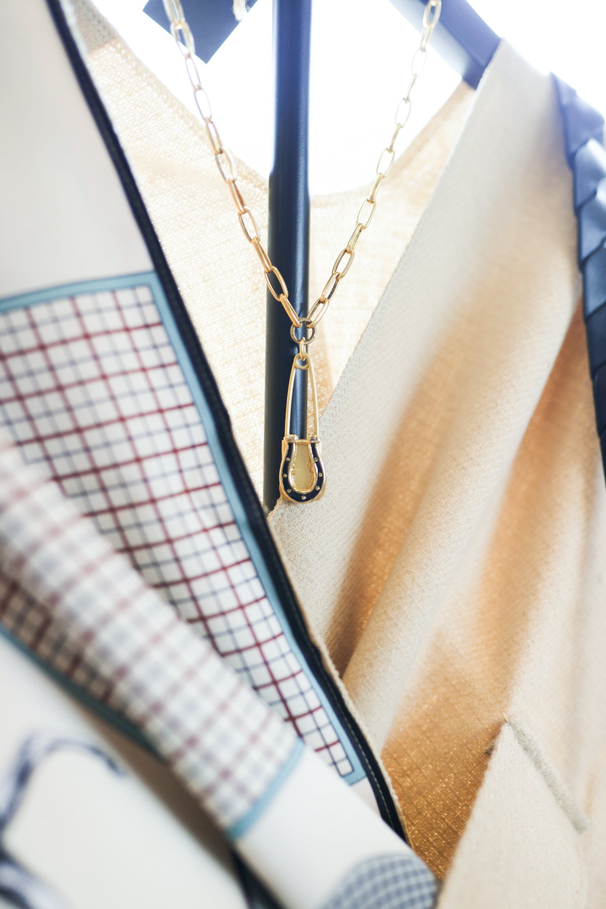 Horseshoe Drop Chain Necklace