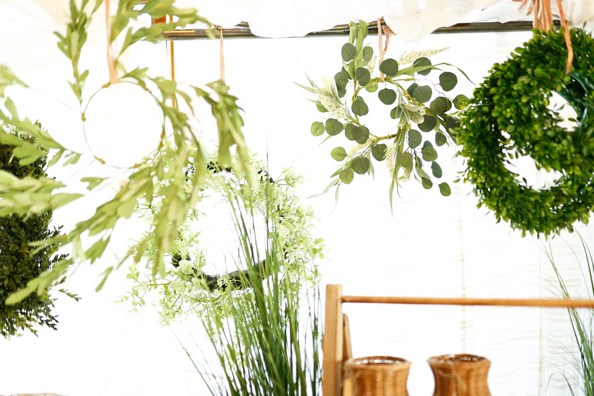 15in(6) Wreath-Mixed Eucalytus,Lamb Ear and Heather