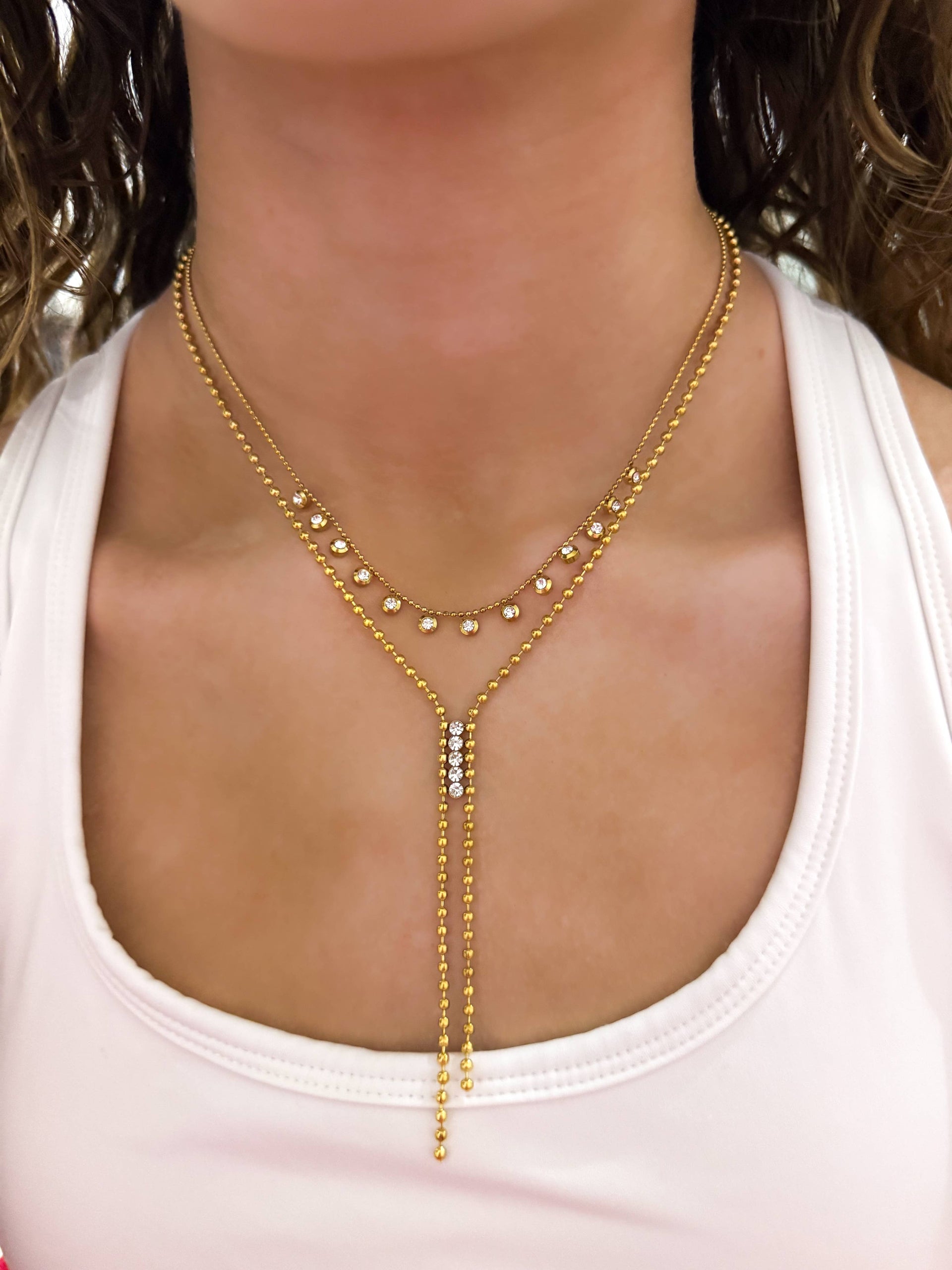 Layering Lariat Necklaces Water Resistant