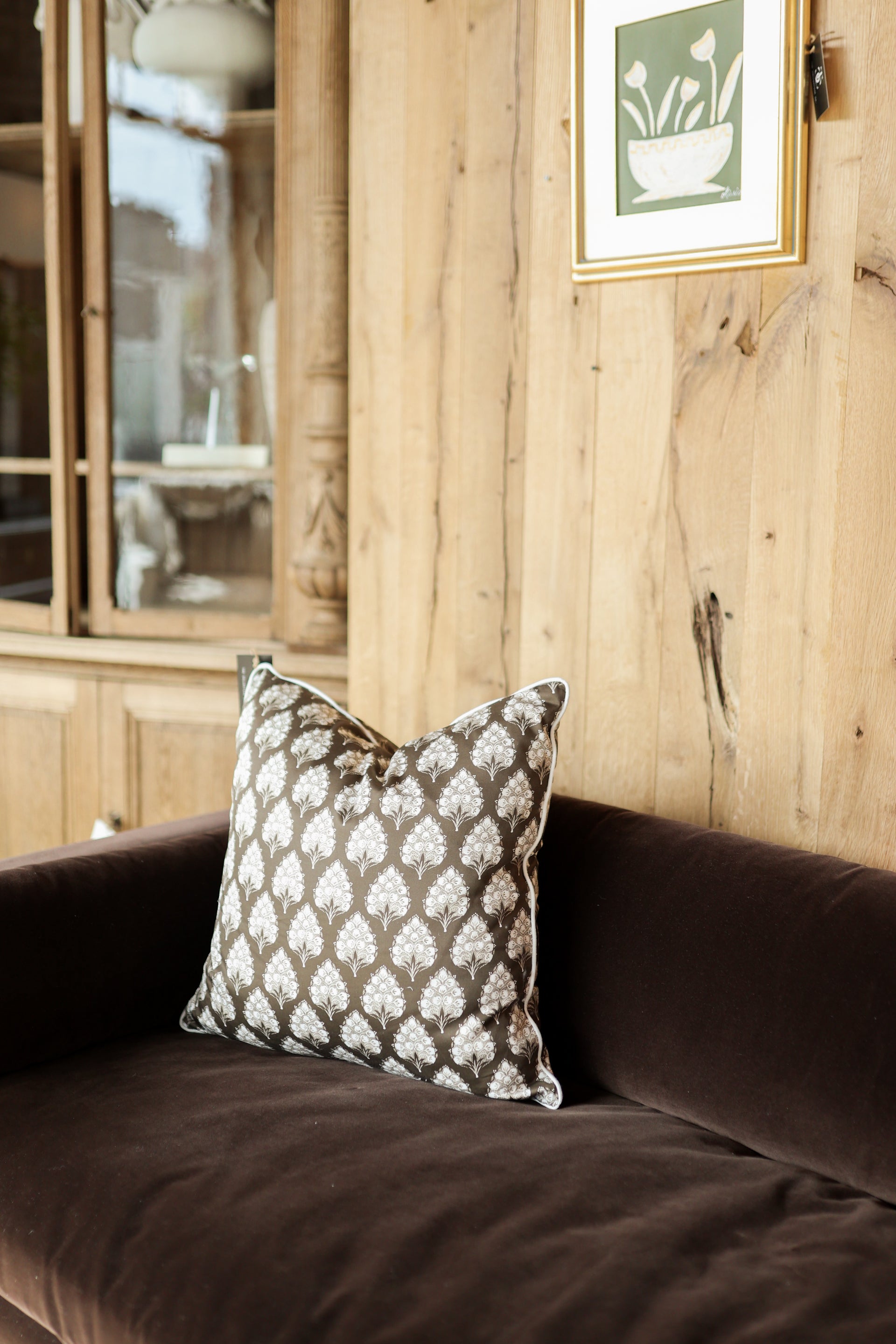 20” x 20” Brown Square Pillow