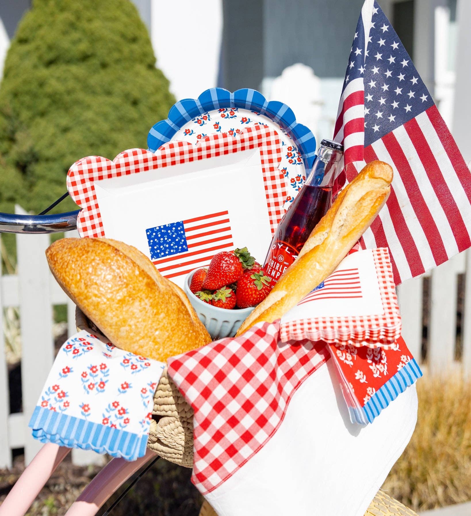 Gingham Flag Paper Napkin