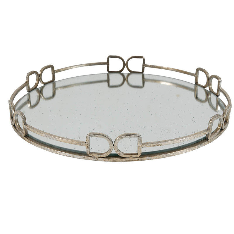 Round Mirrored Tray