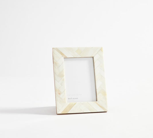 White Bone 5x7 Picture Frame