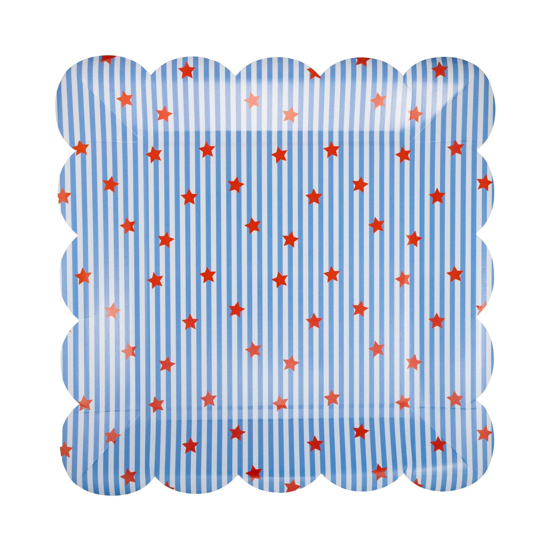 Stripes and Stars Paper Plate - 10"
