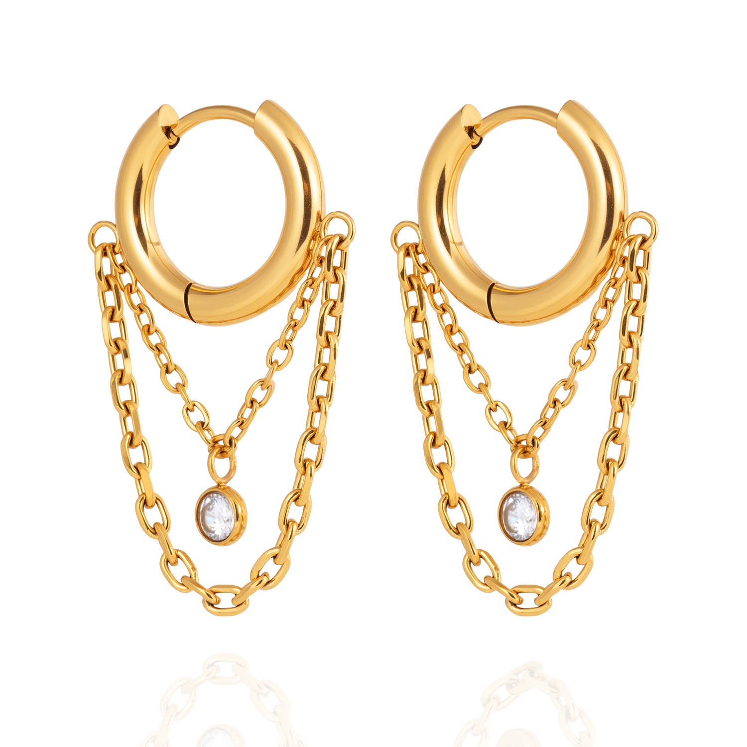 Layered Chain Huggies Water Resistant