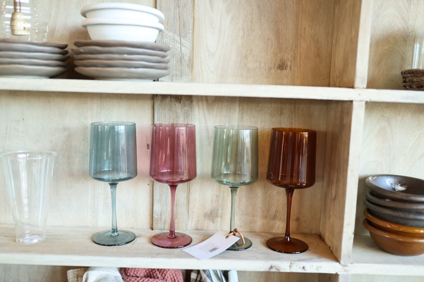 Set of 4 Stemmed Wine Glasses