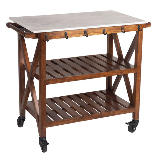 Marble Top Bar Cart