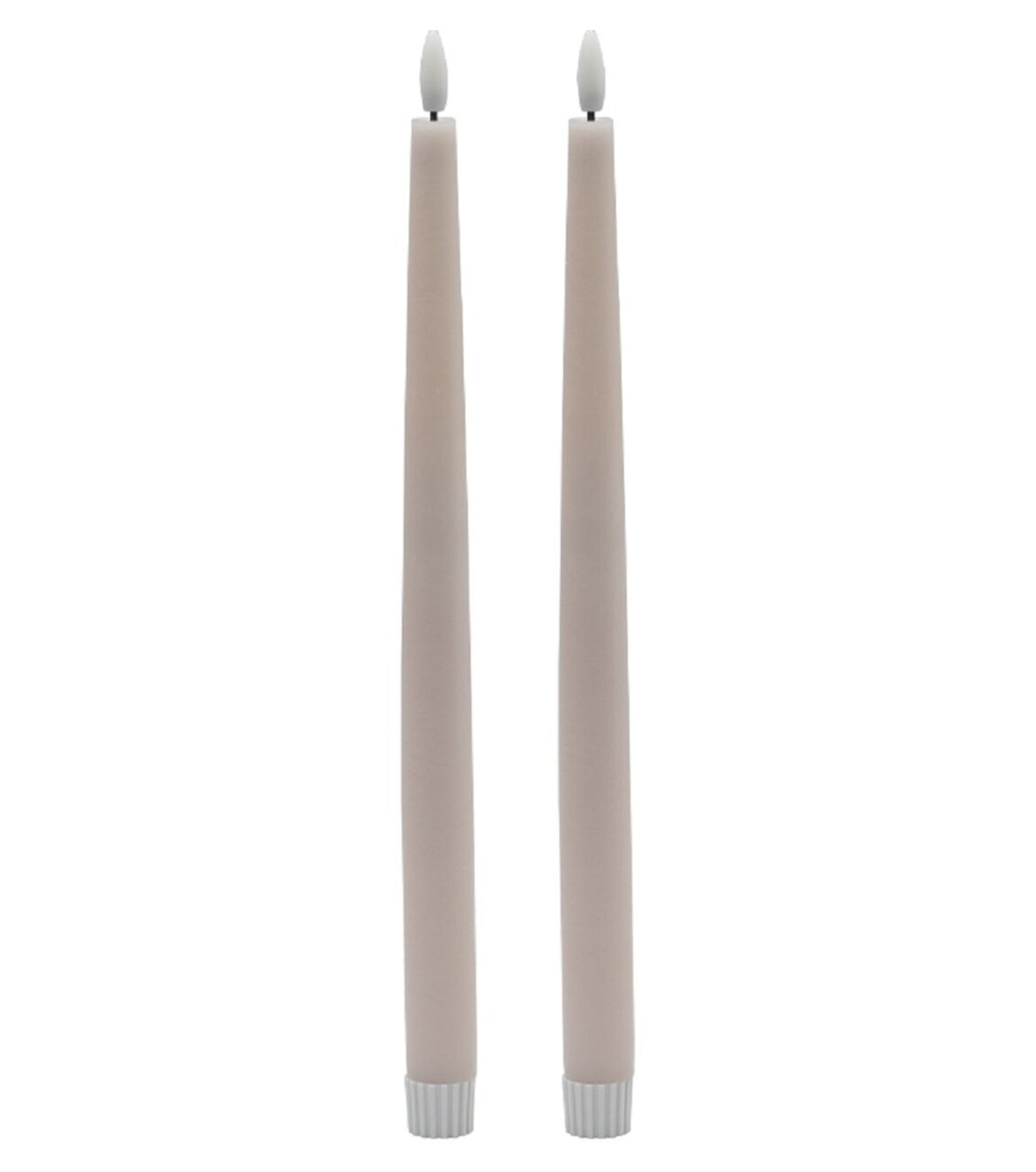 Tall Pink Flameless Taper (Set of 2)