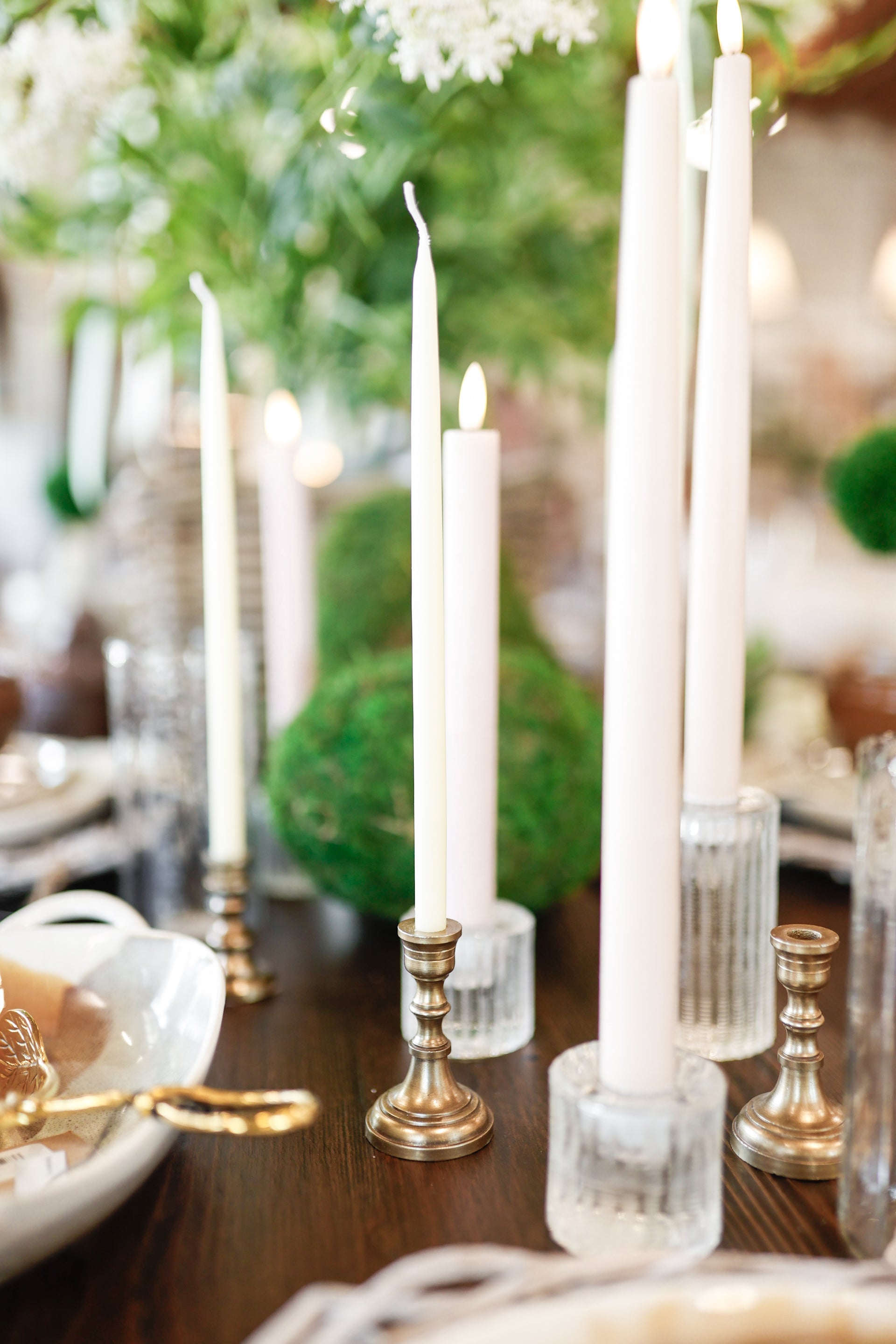 Cast Aluminum Taper Holder, Antique Brass Finish (Holds 1/2" Taper)